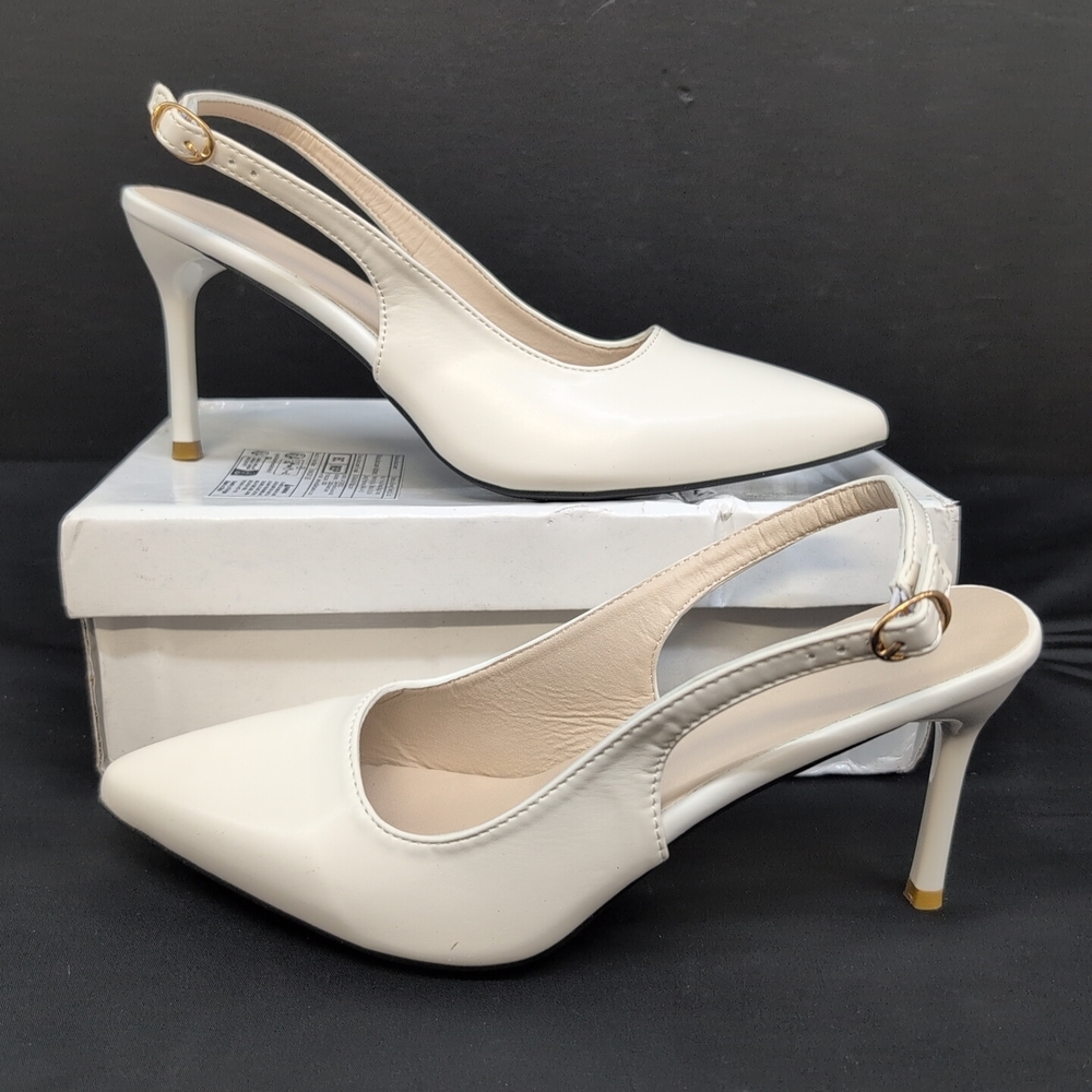Shein High Heeled Women's Sandals With Ankle Strap Size CN 41 Beige